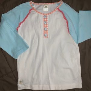 NWOT size 12 Wildflowers raglan tee